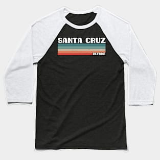 Santa Cruz California Vintage Retro Design Baseball T-Shirt